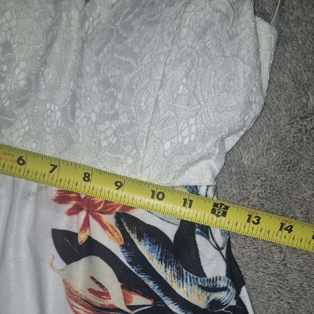Floral White Mini Dress - Picture 7 of 9
